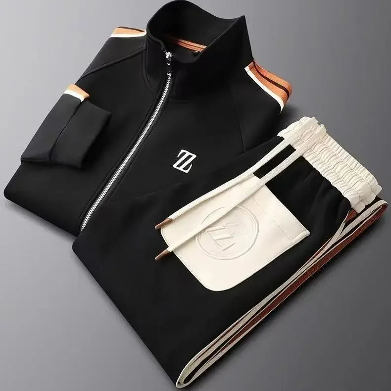 Julien Ensemble de Survêtement Homme | Veste Zippée Col Montant, Pantalon Élastique 0