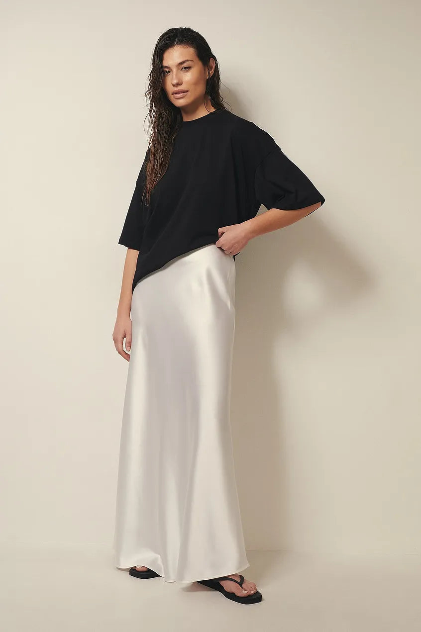 Jupe femme coupe trapèze longueur maxi