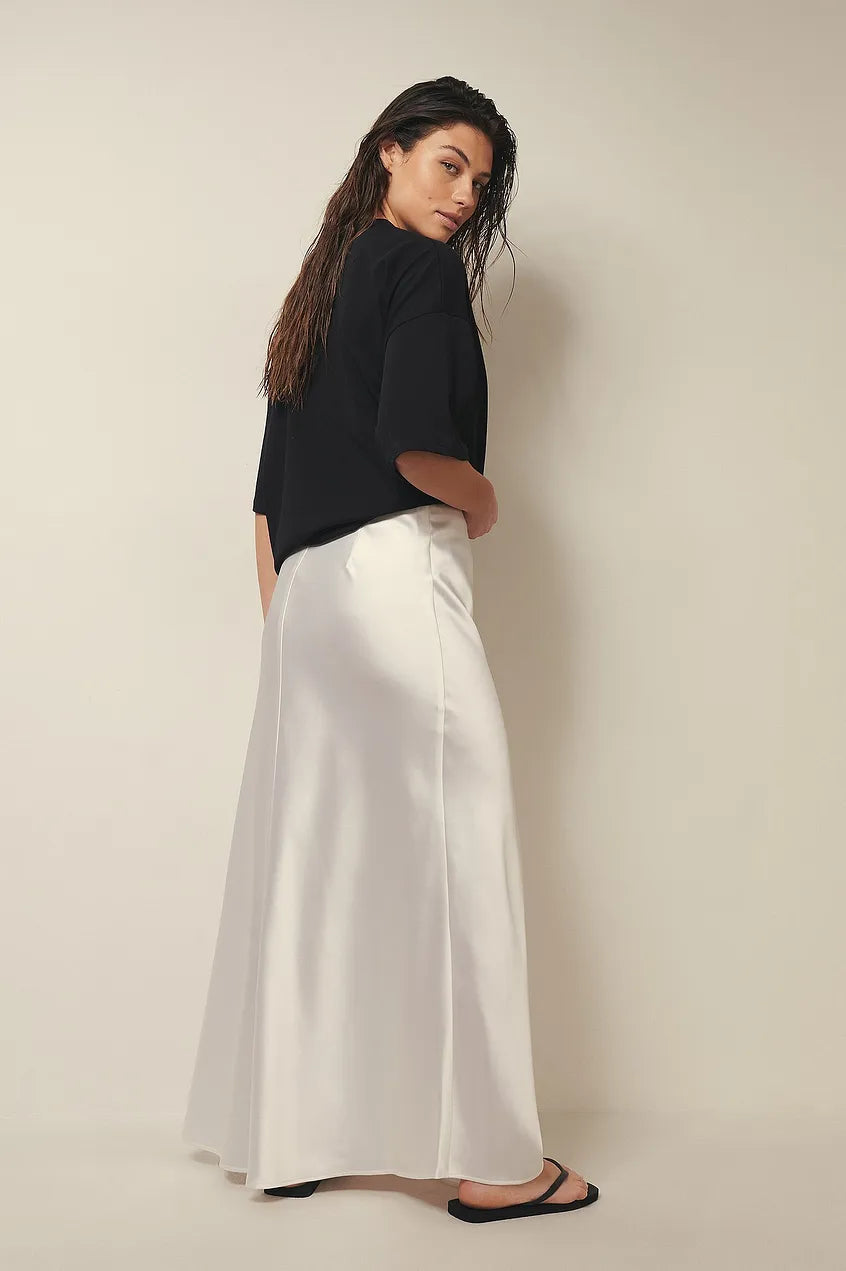 Jupe femme coupe trapèze longueur maxi