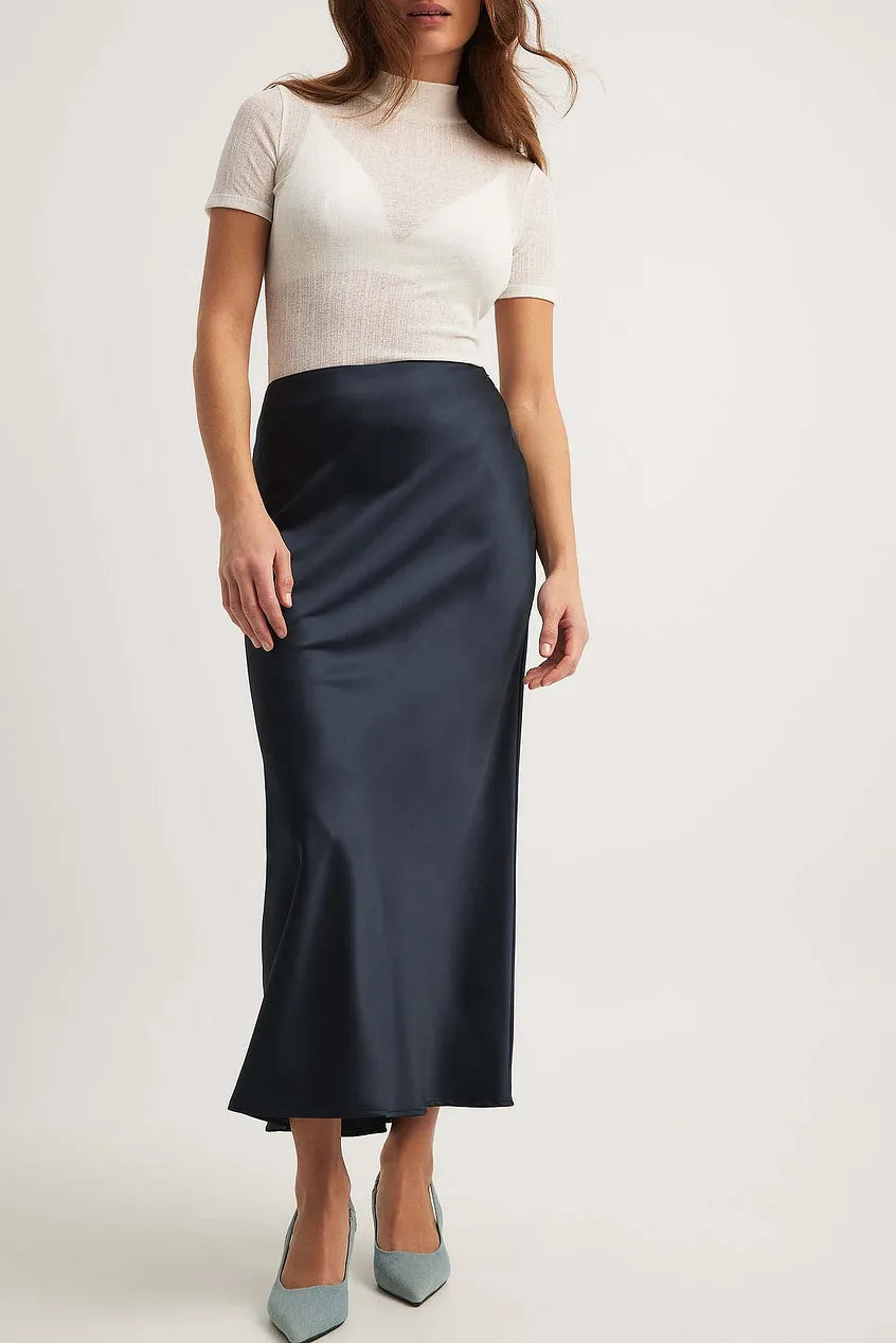 Jupe femme coupe trapèze longueur maxi