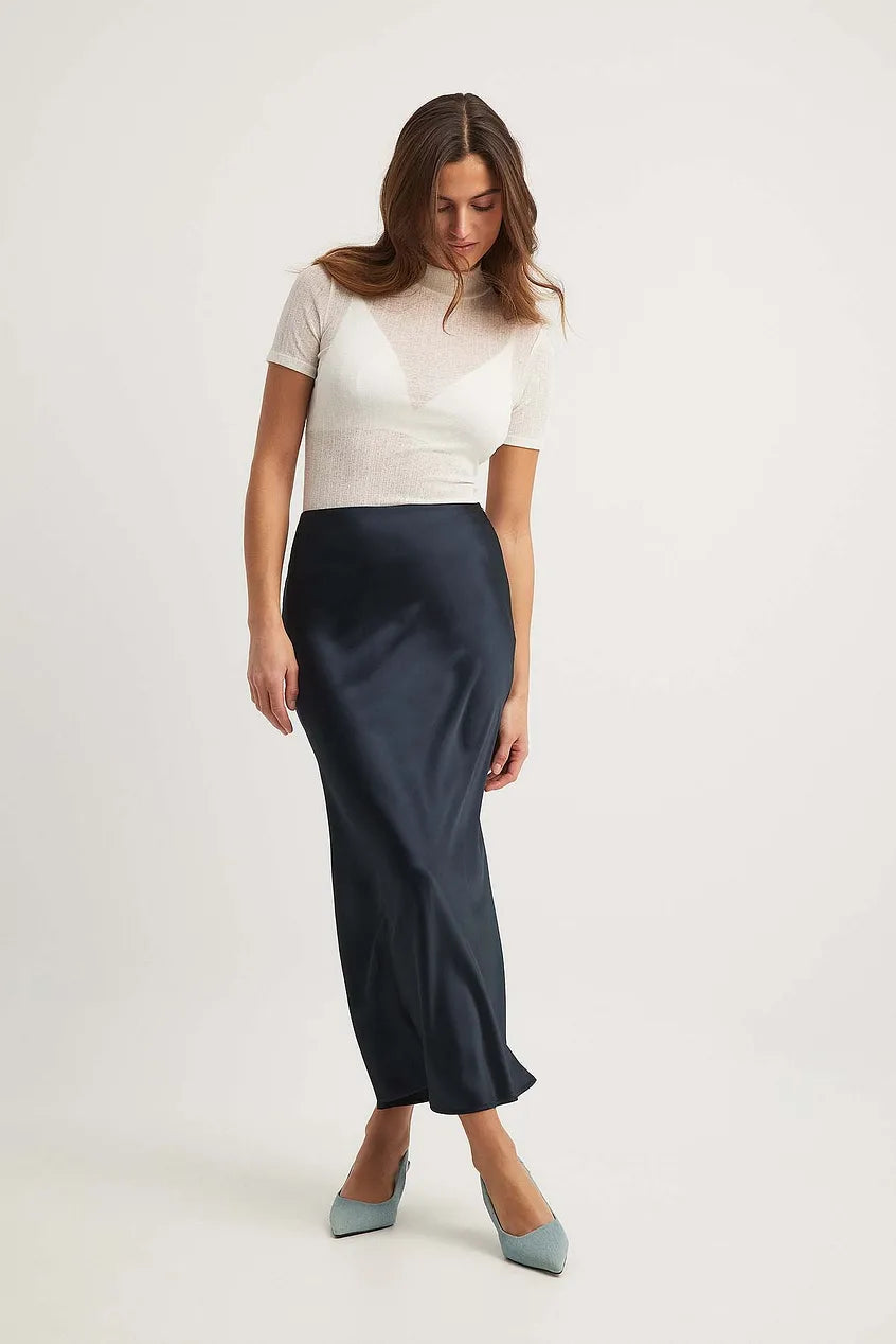 Jupe femme coupe trapèze longueur maxi