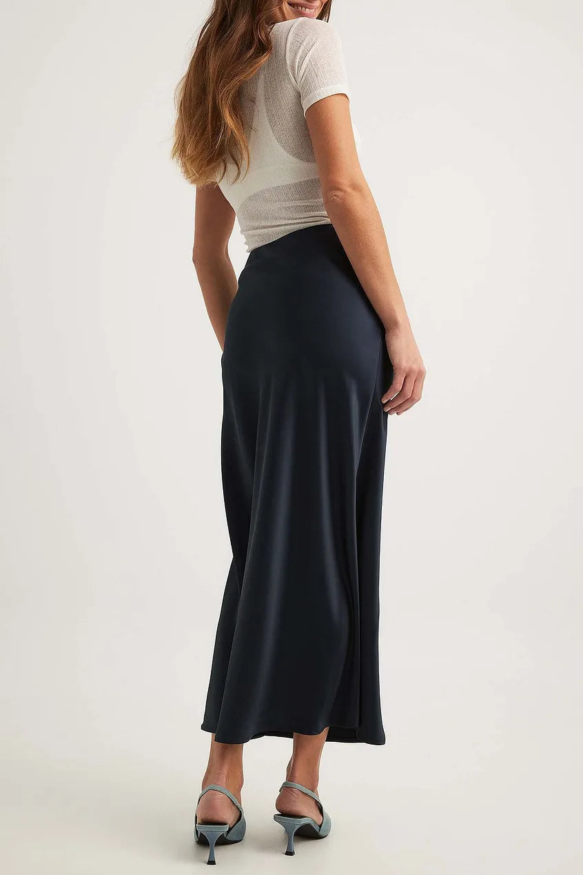 Jupe femme coupe trapèze longueur maxi