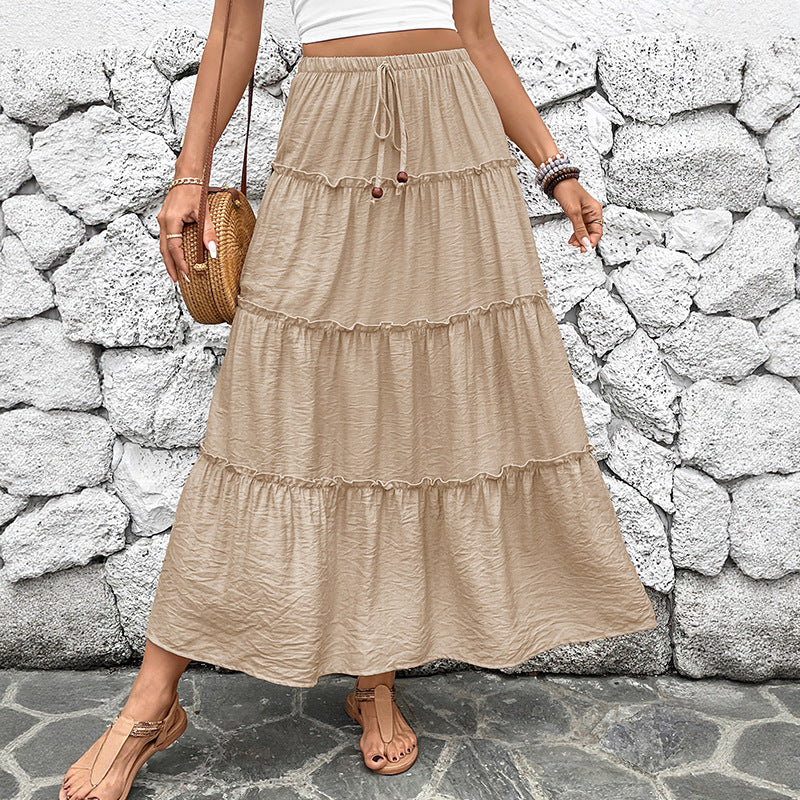 Jupe femme | Jupe maxi plissée à la silhouette fluide 1