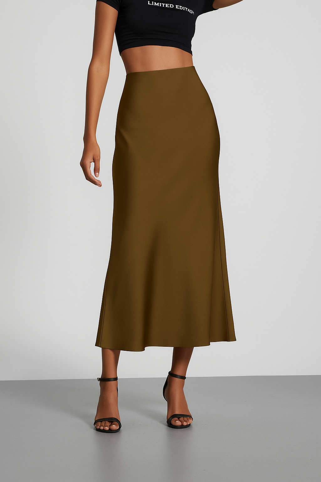 Jupe longue pour femme style maxi à surface texturée