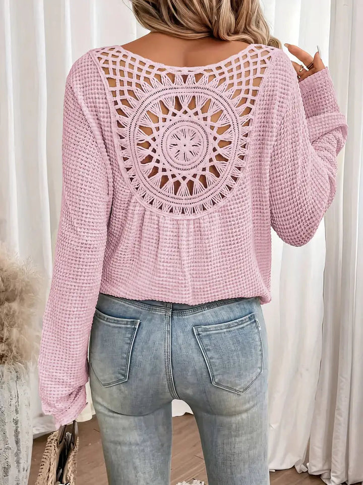 Kennedy | Chemisier en maille gaufrée avec dos en crochet 11