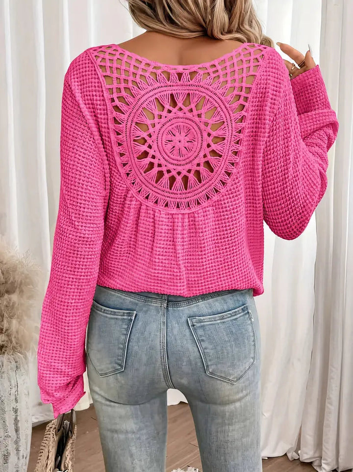 Kennedy | Chemisier en maille gaufrée avec dos en crochet 12