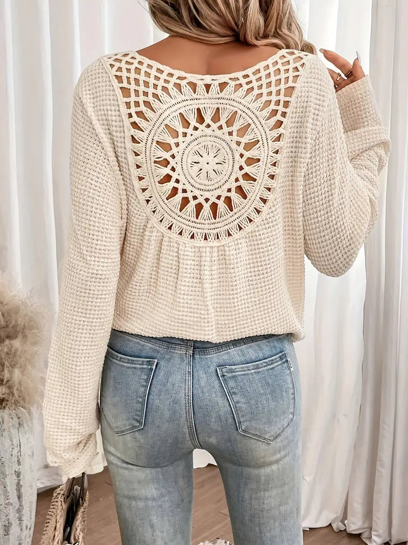 Kennedy | Chemisier en maille gaufrée avec dos en crochet 2
