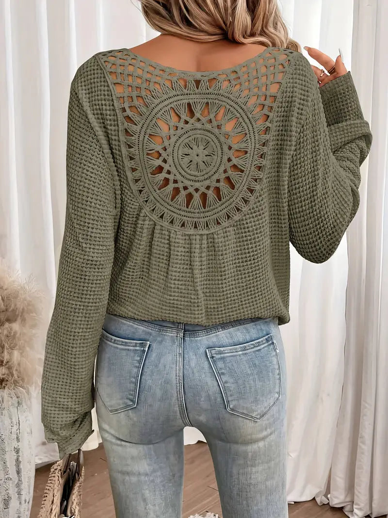 Kennedy | Chemisier en maille gaufrée avec dos en crochet 4
