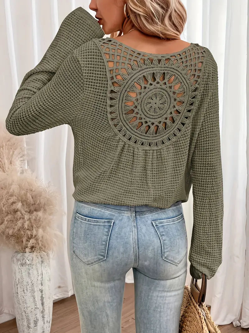 Kennedy | Chemisier en maille gaufrée avec dos en crochet 5