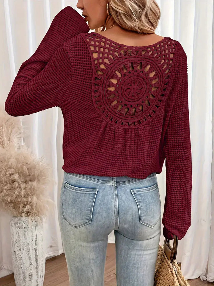 Kennedy | Chemisier en maille gaufrée avec dos en crochet 7