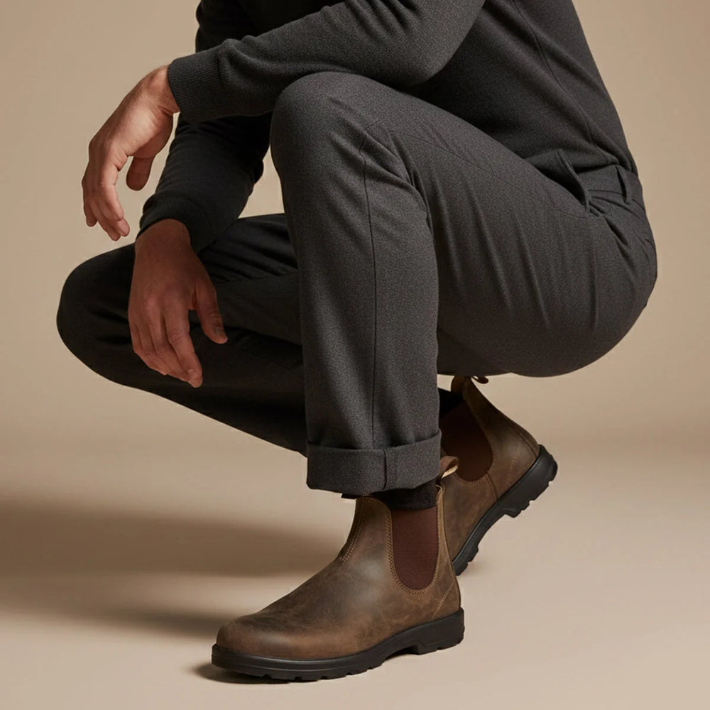 Kenton Bottines Homme | Cuir Véritable, Semelle Rouge, Modèle Chelsea 1
