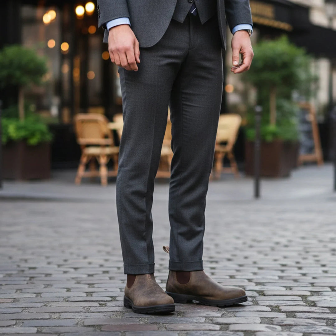 Kenton Bottines Homme | Cuir Véritable, Semelle Rouge, Modèle Chelsea 8