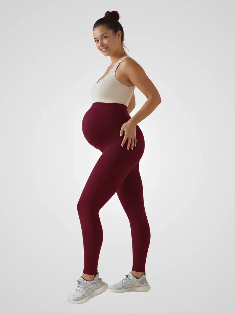Leggings de yoga de maternité – Pantalon de grossesse extensible taille haute longueur cheville 1