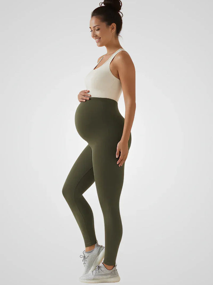 Leggings de yoga de maternité – Pantalon de grossesse extensible taille haute longueur cheville 2