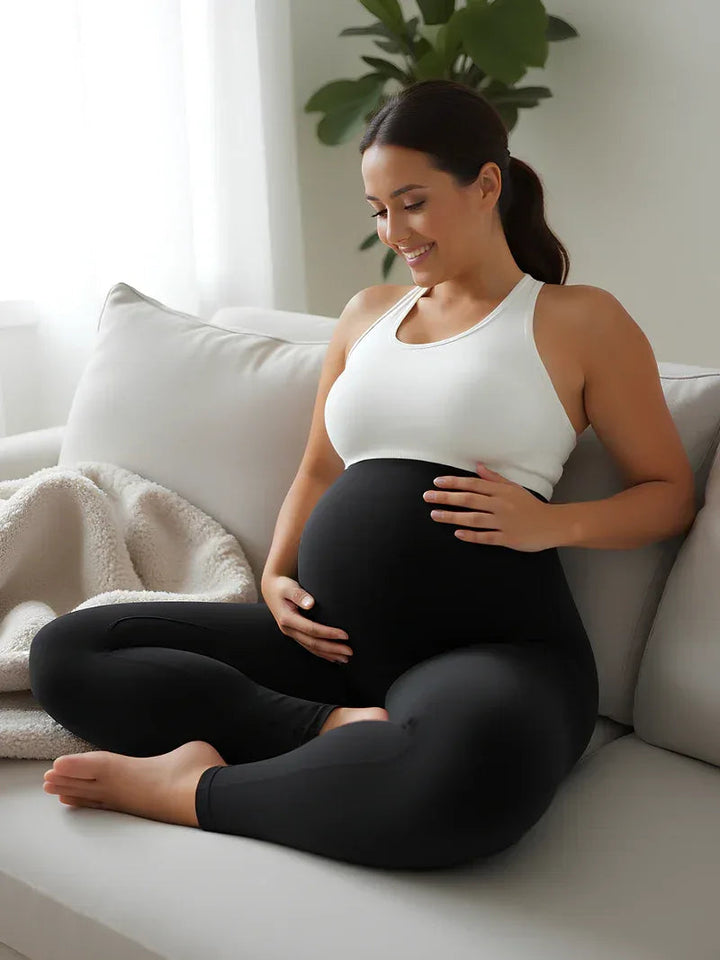 Leggings de yoga de maternité – Pantalon de grossesse extensible taille haute longueur cheville 5