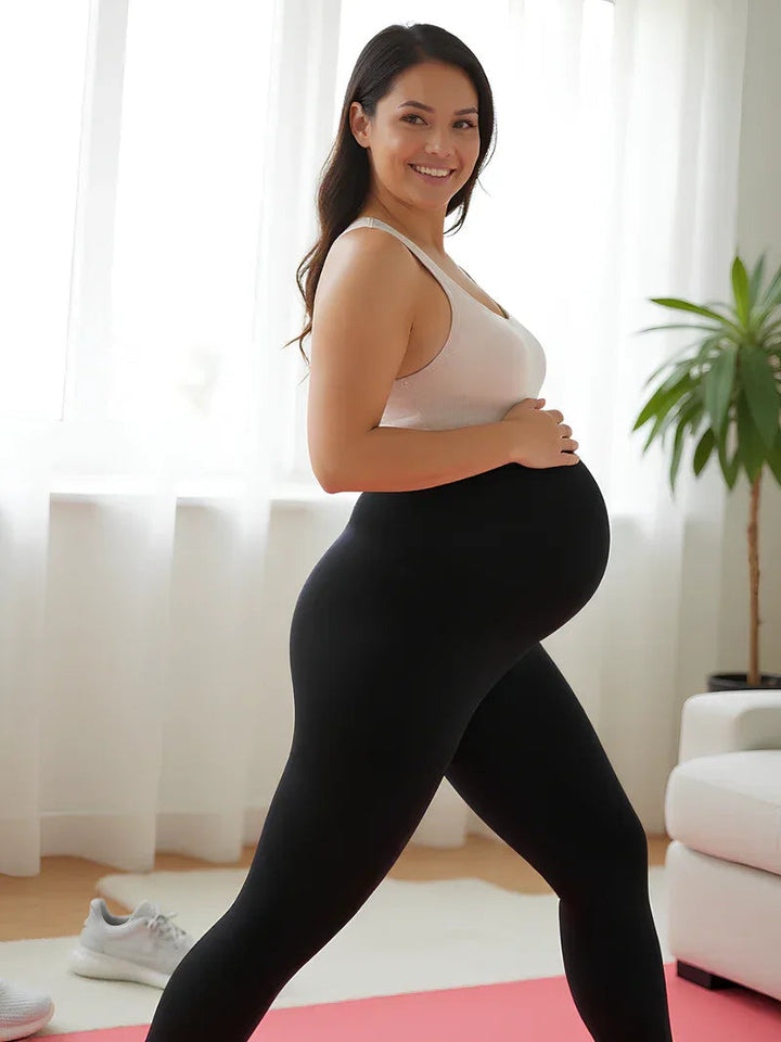 Leggings de yoga de maternité – Pantalon de grossesse extensible taille haute longueur cheville 6