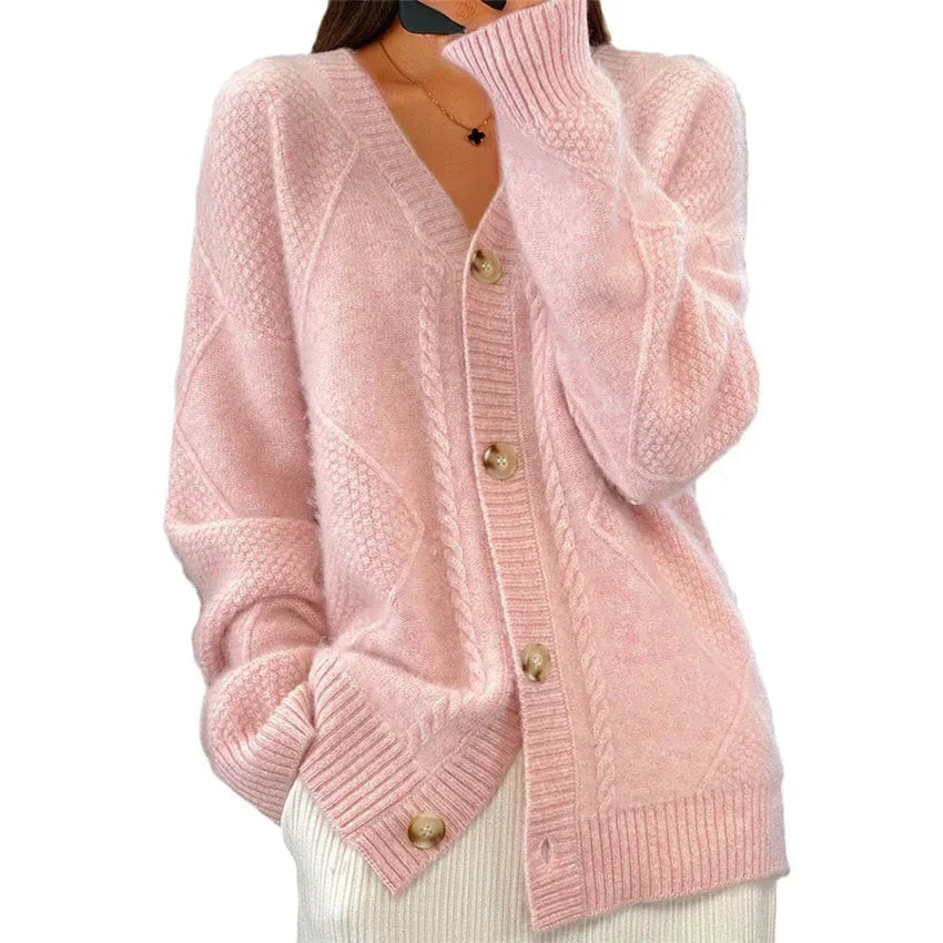 Lena Cardigan Femme – Gilet en Cachemire Doux à Boutons & Manches Longues Élégantes 8
