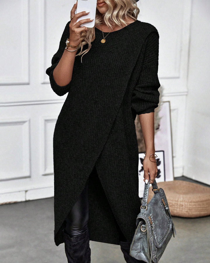 Lena | Robe pull femme | Coupe ample, manches longues et longueur genou 10