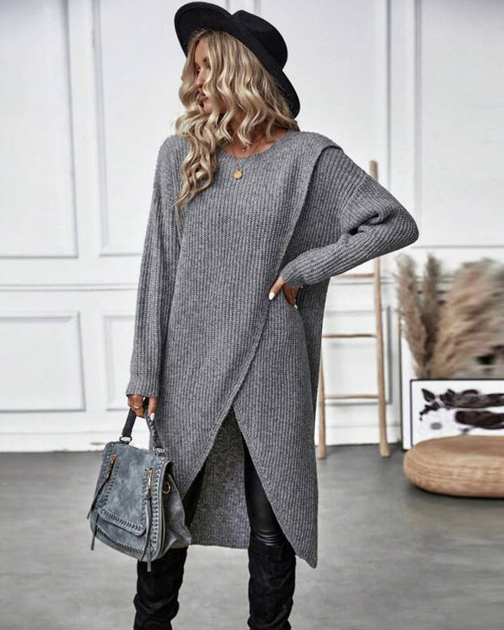 Lena | Robe pull femme | Coupe ample, manches longues et longueur genou 3