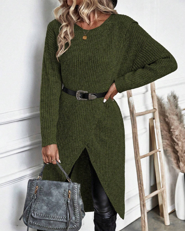 Lena | Robe pull femme | Coupe ample, manches longues et longueur genou 8