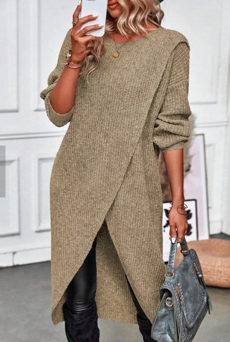 Lena | Robe pull femme | Coupe ample, manches longues et longueur genou 9