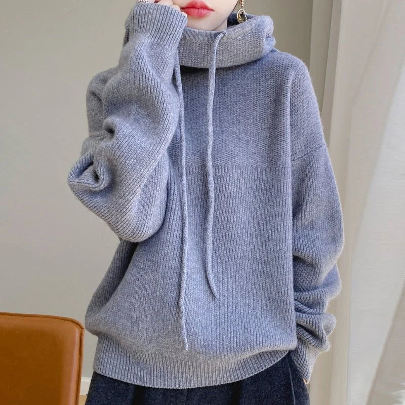 Liora Pull à Capuche | Laine, Coupe Oversize Décontractée 1