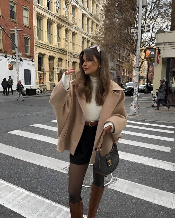 Manteau oversize femme | Veste longue élégante pour la mi-saison