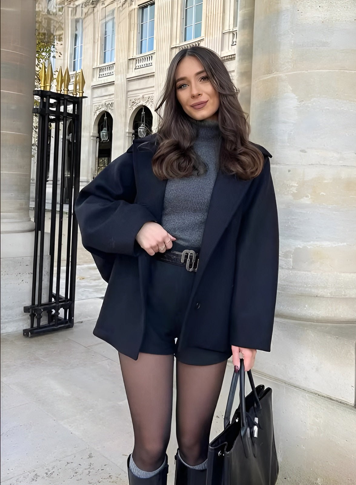 Manteau oversize femme | Veste longue élégante pour la mi-saison