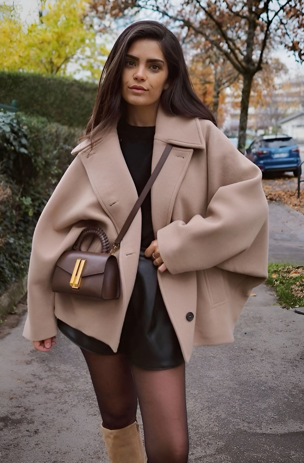 Manteau oversize femme | Veste longue élégante pour la mi-saison