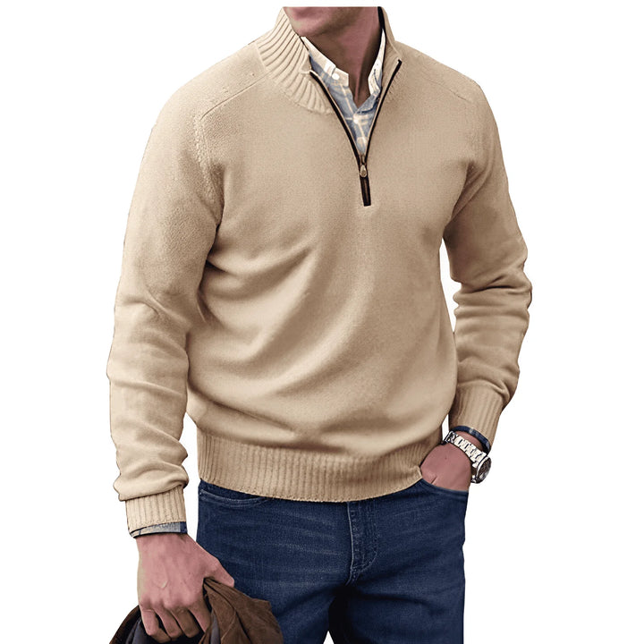 Louis - Pull Zippé Cachemire Homme 0