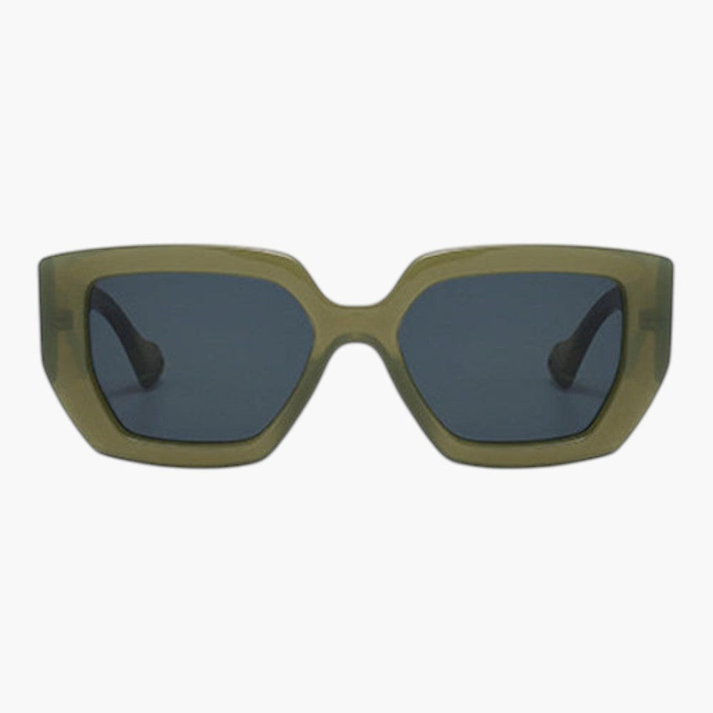 Lunettes de Soleil Femme a Monture Carrée et Branches Larges 1