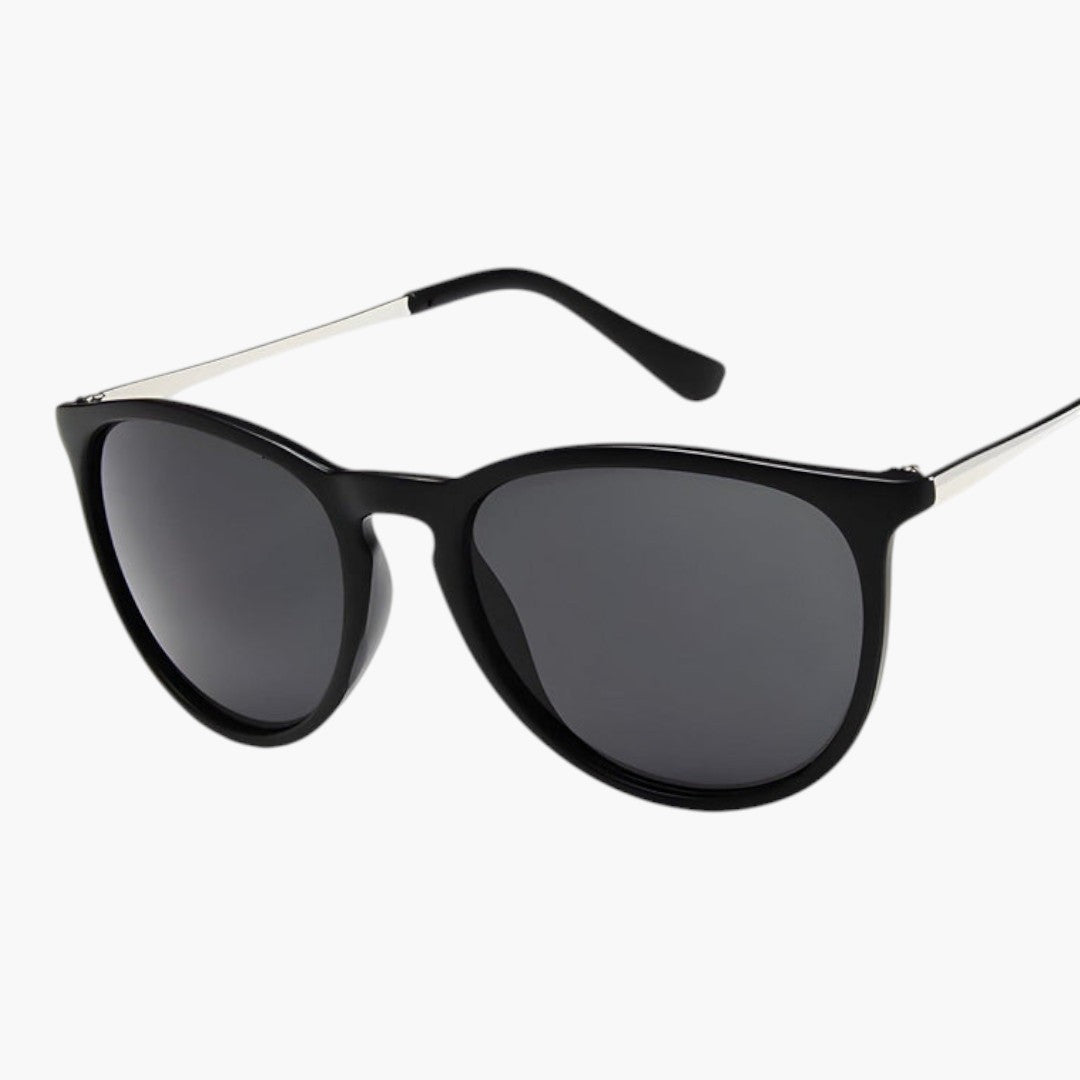 Lunettes de Soleil Femme avec Forme Cat Eye et Branches Métal 0
