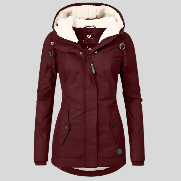Manteau d’hiver long pour femme | Veste chaude longue à capuche