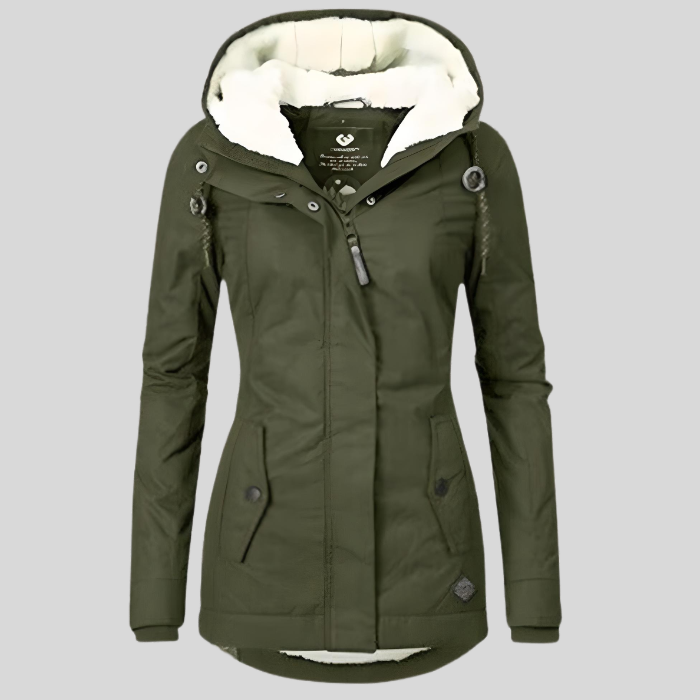 Manteau d’hiver long pour femme | Veste chaude longue à capuche