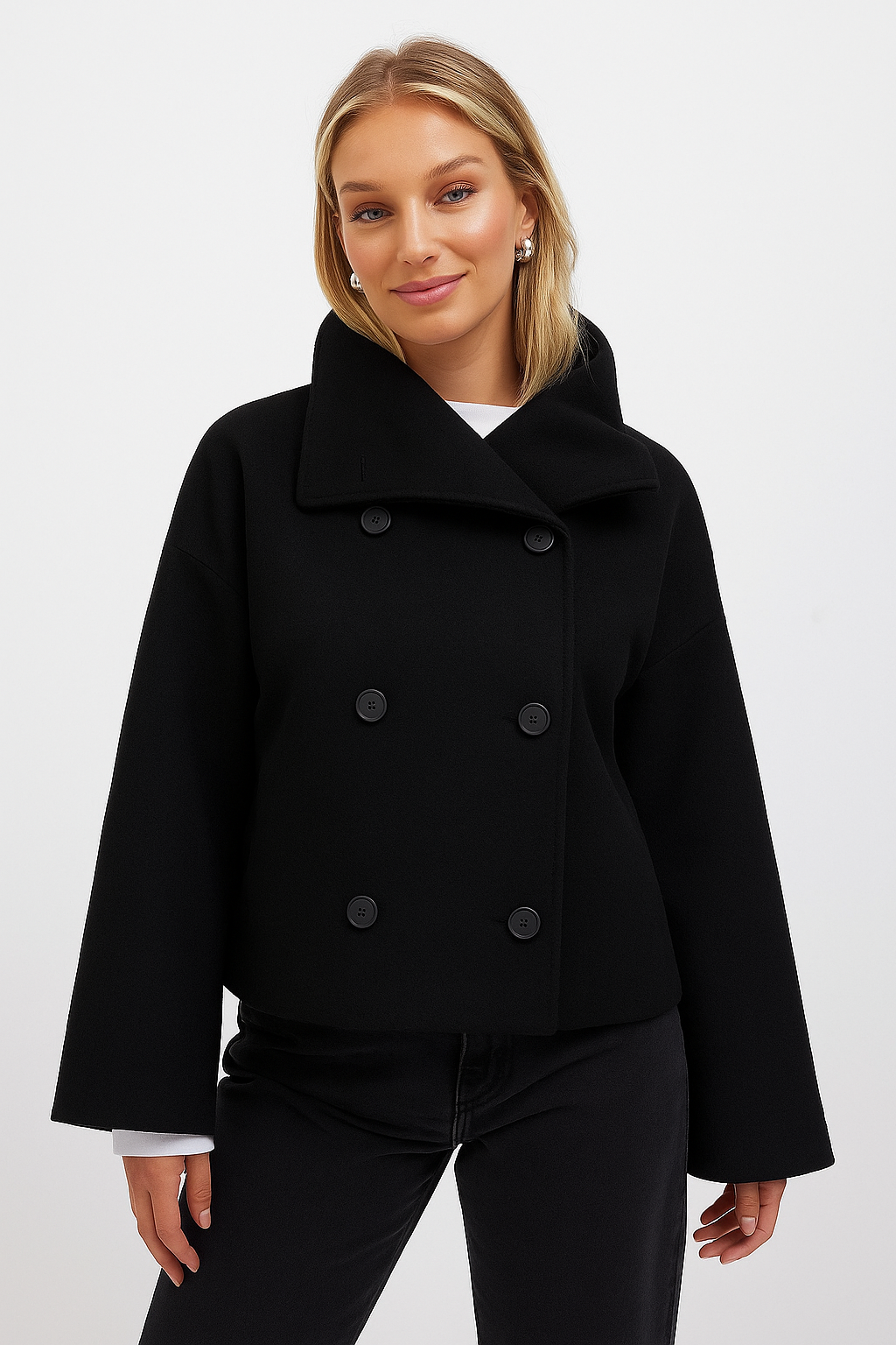 Manteau court pour femme | Fermeture croisée 0