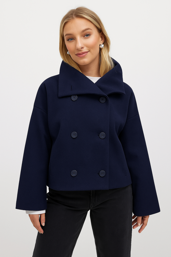 Manteau court pour femme | Fermeture croisée 2