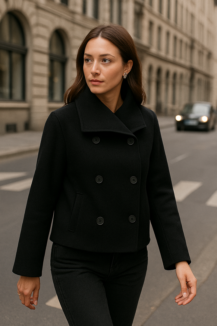Manteau court pour femme | Fermeture croisée 3