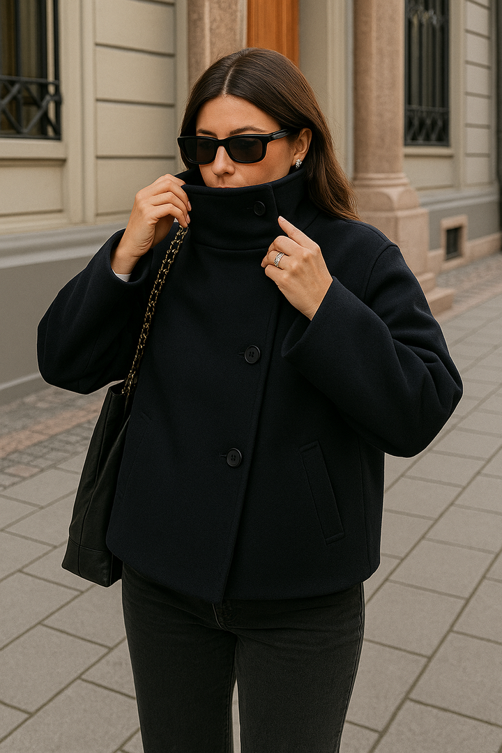 Manteau court pour femme | Fermeture croisée 4