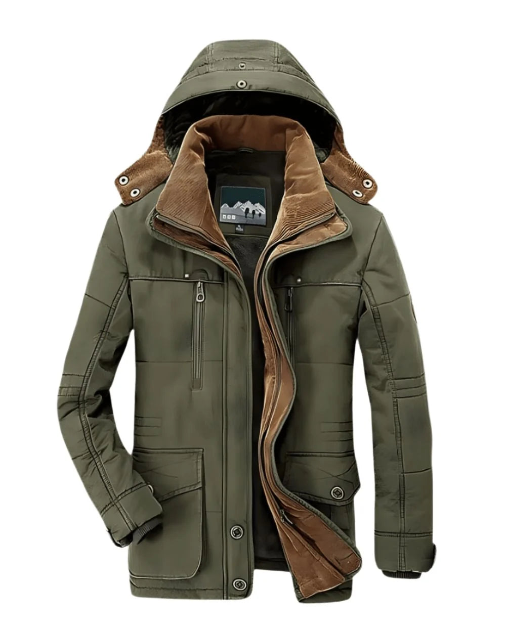 Manteau d’hiver à capuche pour Homme – Doublure isolante, ville et extérieur – Gaspard 1