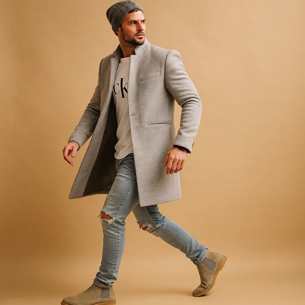 Manteau d’hiver pour homme | Veste longue isolante chaude