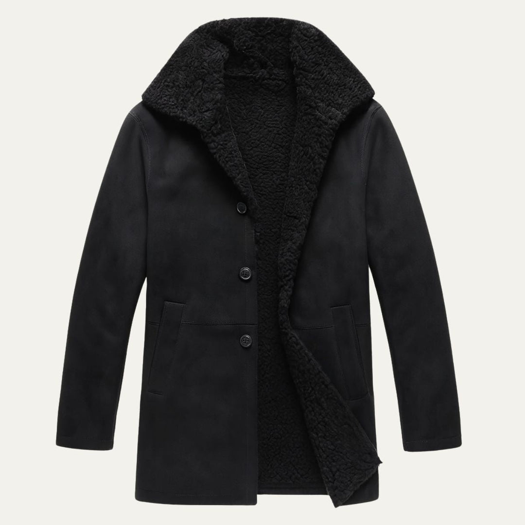 Manteau en peau lainée Aspen – Manteau d'hiver classique pour homme 0