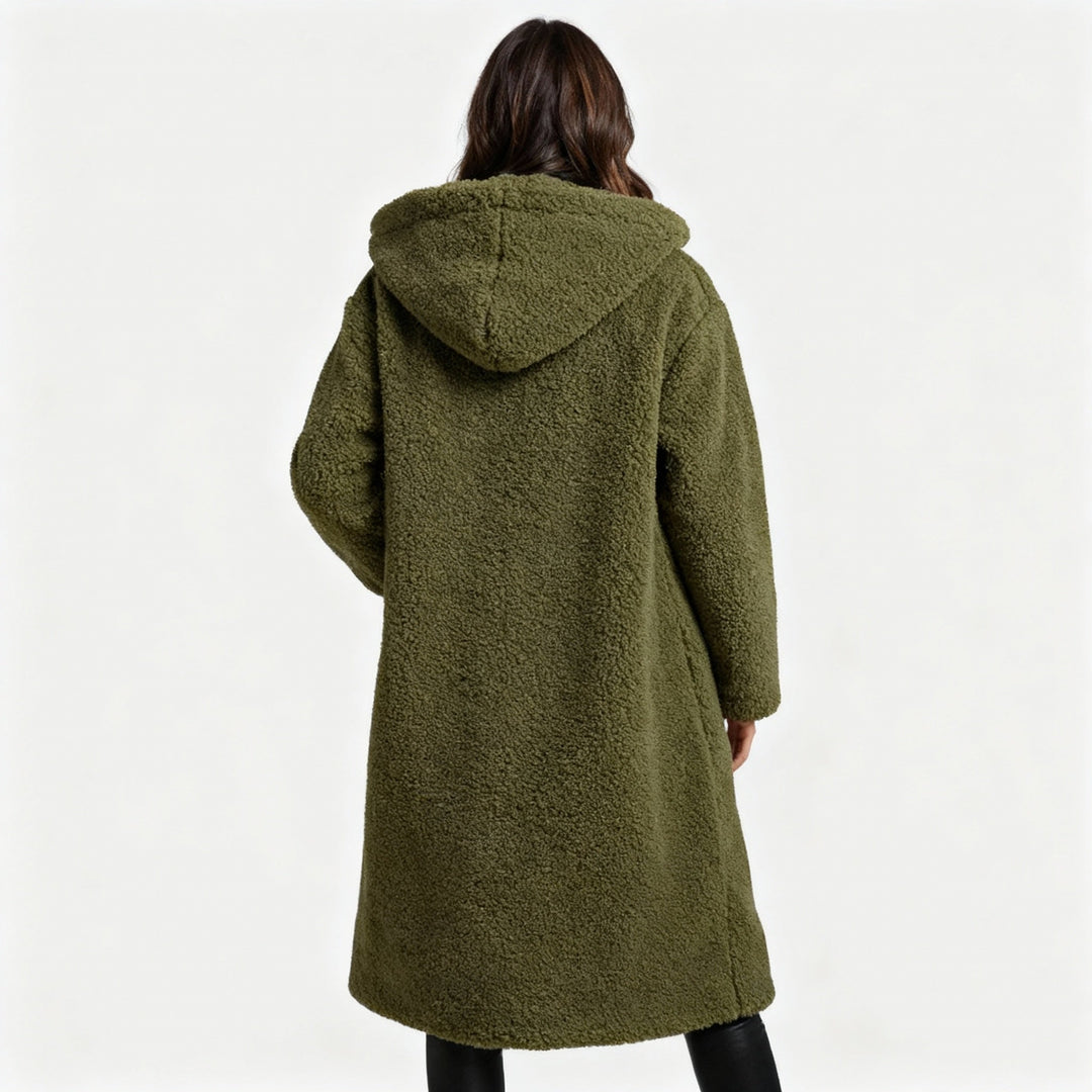 Manteau femme | Long, à capuche, coupe ample et finitions soignées 3