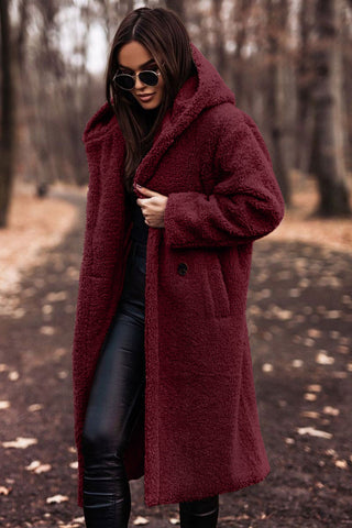 Manteau femme | Long, à capuche, coupe ample et finitions soignées 9