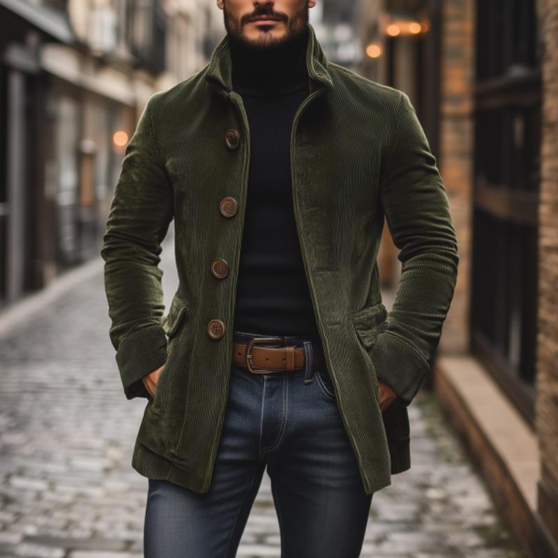 Manteau homme boutonné | Coupe structurée et polyvalente