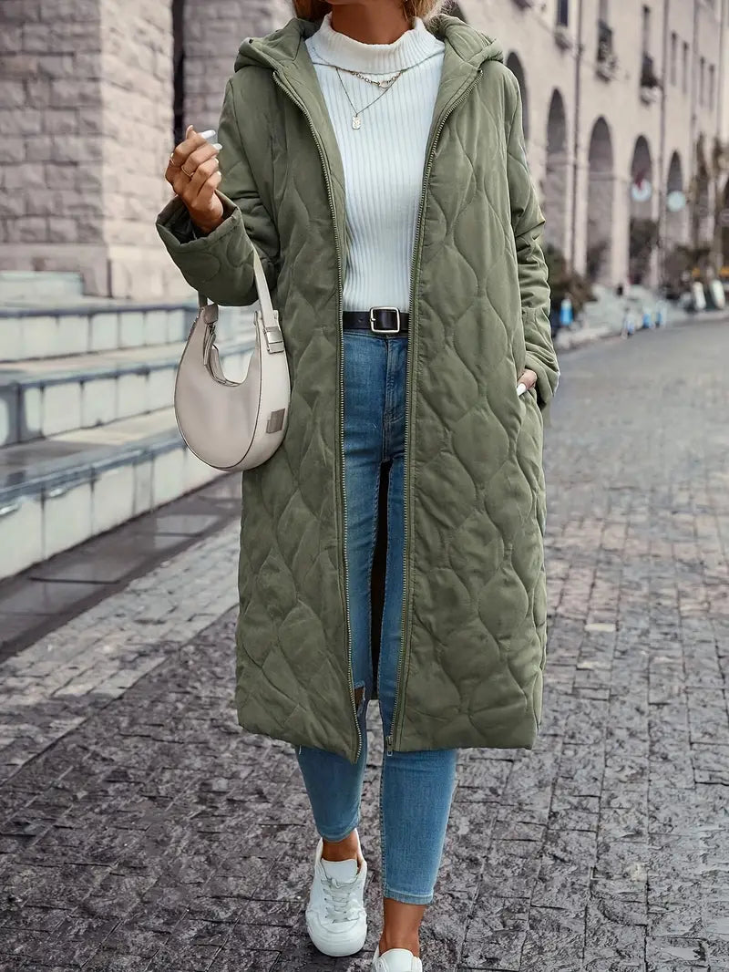 Manteau matelassé pour femme | Capuche à manches longues 0