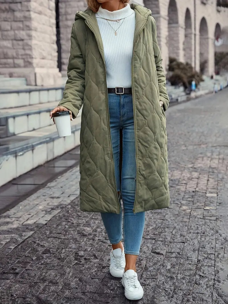 Manteau matelassé pour femme | Capuche à manches longues 1