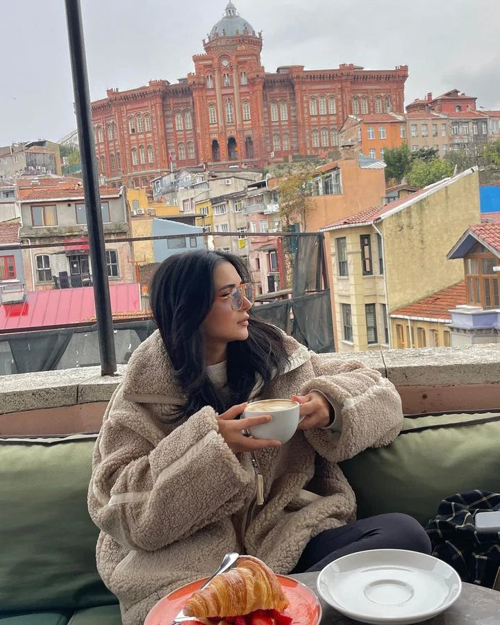 Veste teddy polaire pour femme | Coupe ample et usage quotidien