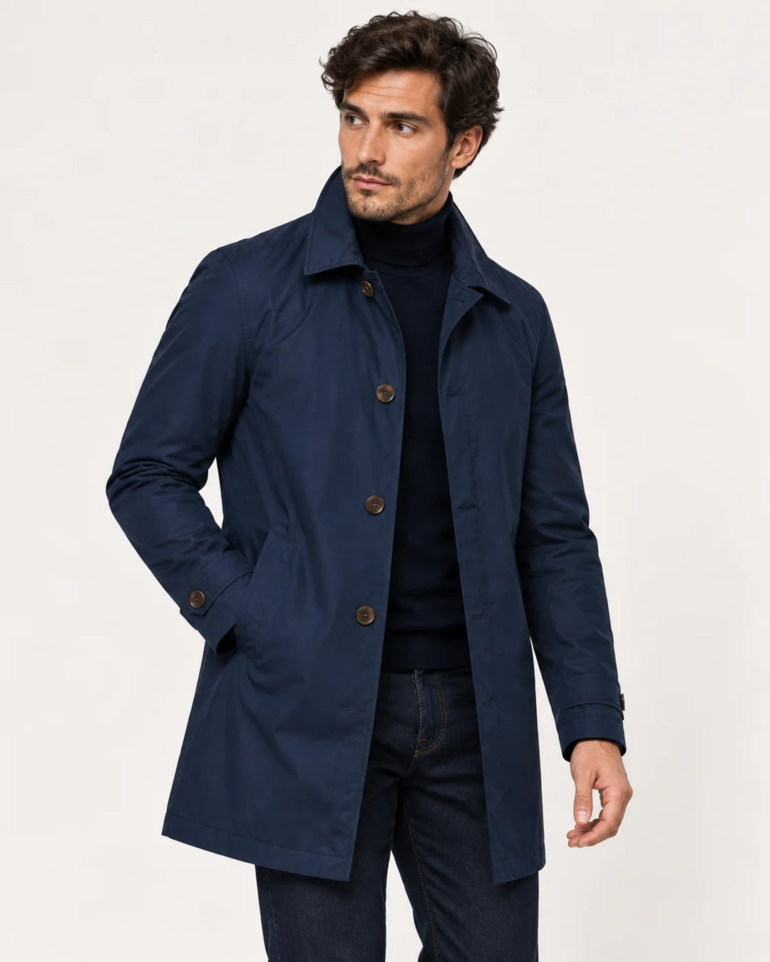Maro Manteau Homme | Coupe Droite, Tissu Structuré Hiver 1