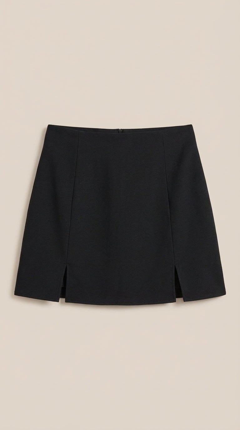 Mini-jupe femme | Taille haute avec fente latérale 10