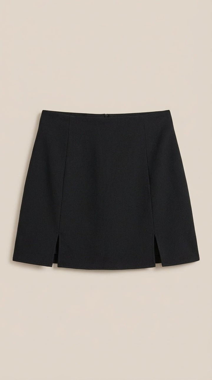 Mini-jupe femme | Taille haute avec fente latérale 10